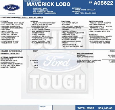 2026 Ford Maverick Lobo Standard AWD SuperCrew