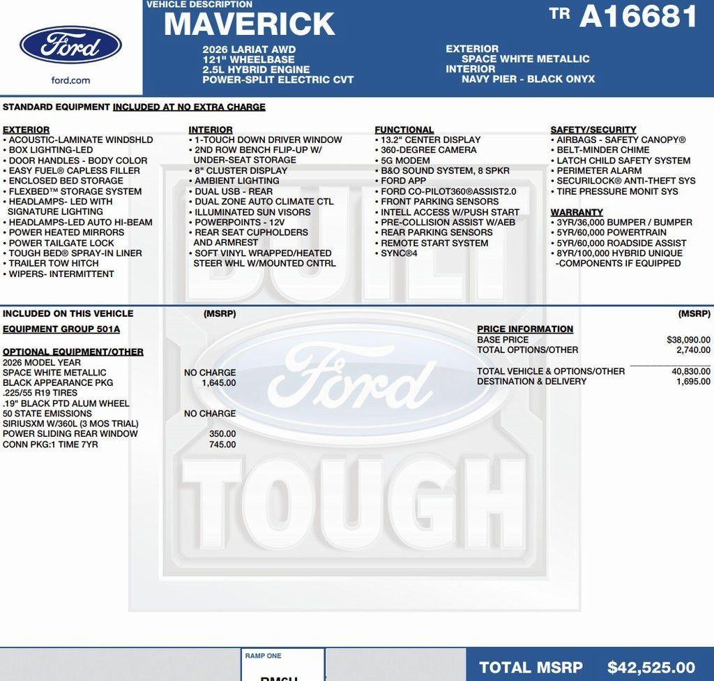 2026 Ford Maverick LARIAT AWD SuperCrew