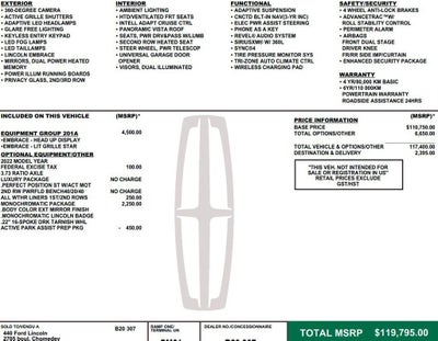 2022 Lincoln Navigator L Reserve 4x4