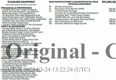 2025 Toyota Tundra 4WD 4WD Limited Hybrid CrewMax 5.5' Bed (Natl)