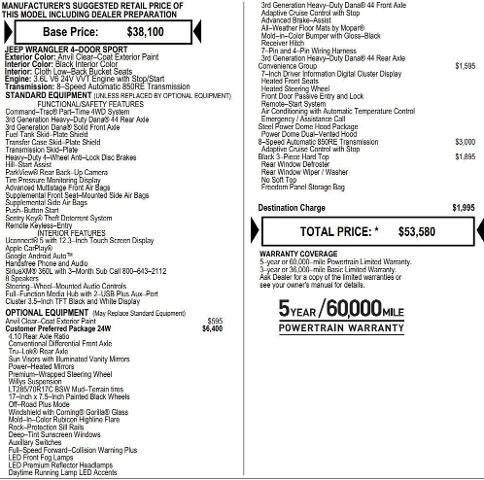 2026 Jeep Wrangler WRANGLER 4-DOOR WILLYS