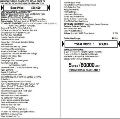 2026 Jeep Wrangler WRANGLER 4-DOOR SPORT