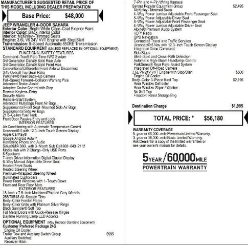 2026 Jeep Wrangler WRANGLER 4-DOOR SAHARA