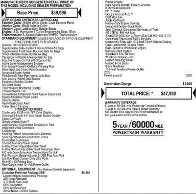 2026 Jeep Grand Cherokee GRAND CHEROKEE LAREDO ALTITUDE 4X4