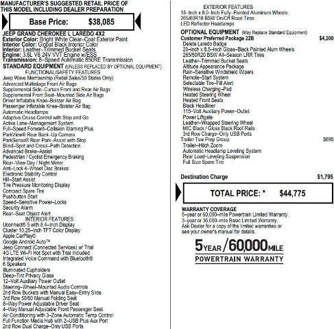 2021 Jeep Grand Cherokee L Altitude 4x2