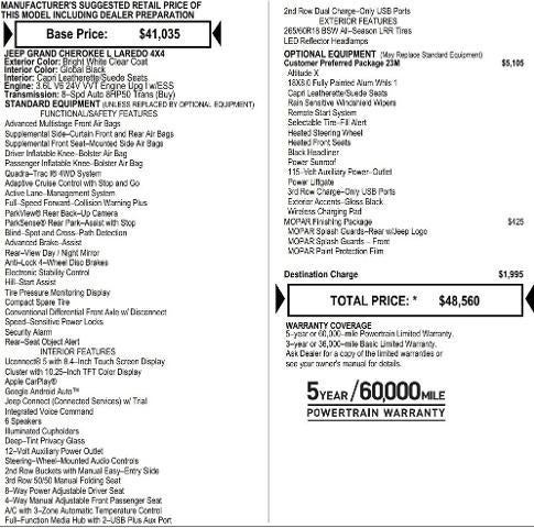 2025 Jeep Grand Cherokee GRAND CHEROKEE L ALTITUDE X 4X4