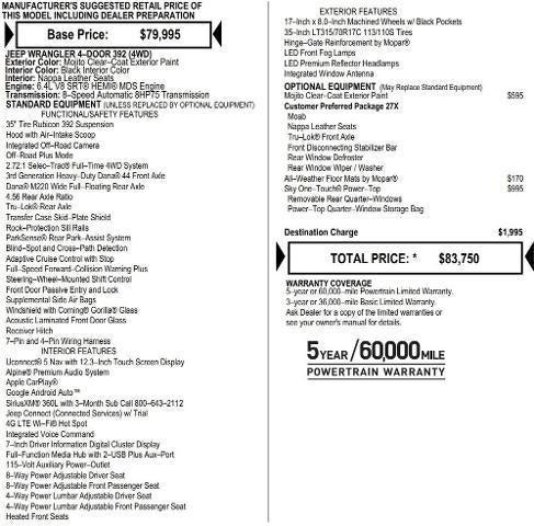 2026 Jeep Wrangler Moab 392 4 Door 4x4