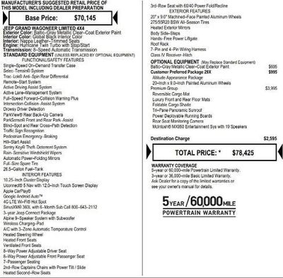 2026 Jeep Grand Wagoneer GRAND WAGONEER LIMITED ALTITUDE 4X4