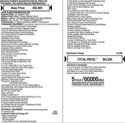 2026 Jeep Gladiator GLADIATOR MOJAVE X 4X4