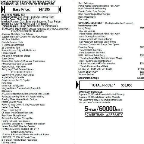 2018 RAM 1500 Rebel Crew Cab 4x4 5'7' Box