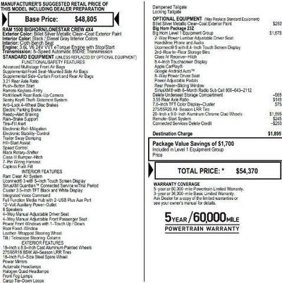 2022 RAM 1500 Big Horn Crew Cab 4x4 5'7' Box