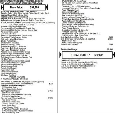 2026 RAM Ram 1500 RAM 1500 BIG HORN CREW CAB 4X4 5'7' BOX