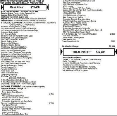 2026 RAM Ram 1500 RAM 1500 BIG HORN CREW CAB 4X4 5'7' BOX