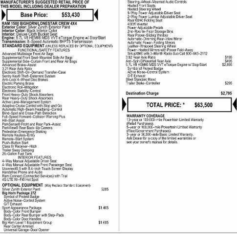2026 RAM Ram 1500 RAM 1500 BIG HORN CREW CAB 4X4 5'7' BOX