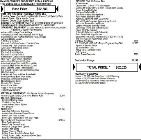 2026 RAM Ram 1500 RAM 1500 BIG HORN CREW CAB 4X4 5'7' BOX