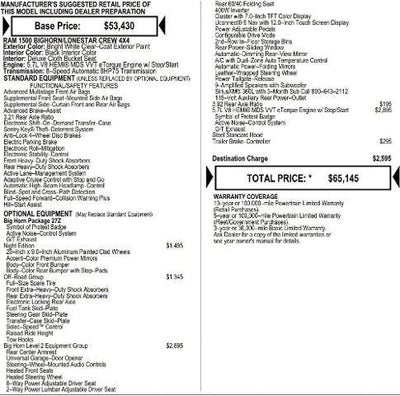 2026 RAM Ram 1500 RAM 1500 BIG HORN CREW CAB 4X4 5'7' BOX