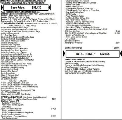 2026 RAM Ram 1500 RAM 1500 BIG HORN CREW CAB 4X4 5'7' BOX