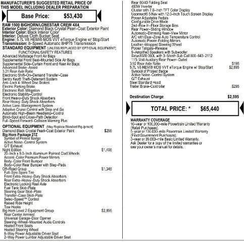 2026 RAM Ram 1500 RAM 1500 BIG HORN CREW CAB 4X4 5'7' BOX
