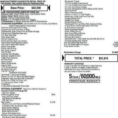 2020 RAM 1500 Big Horn Crew Cab 4x4 5'7' Box