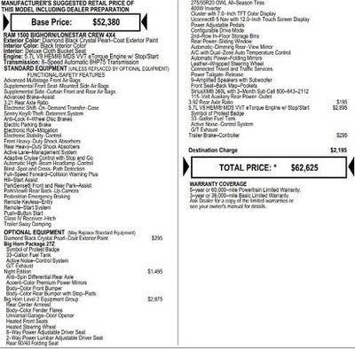 2026 RAM Ram 1500 RAM 1500 BIG HORN CREW CAB 4X4 5'7' BOX