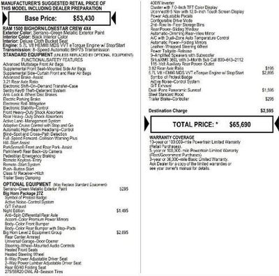 2026 RAM Ram 1500 RAM 1500 BIG HORN CREW CAB 4X4 5'7' BOX