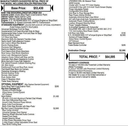 2026 RAM Ram 1500 RAM 1500 BIG HORN CREW CAB 4X4 5'7' BOX