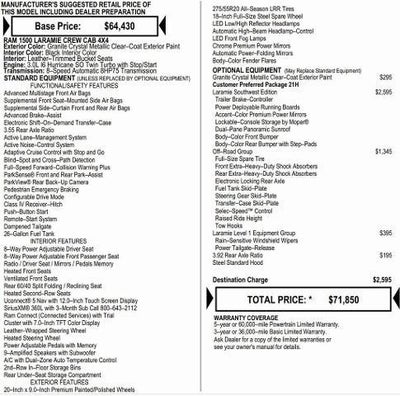 2026 RAM Ram 1500 RAM 1500 LARAMIE CREW CAB 4X4 5'7' BOX