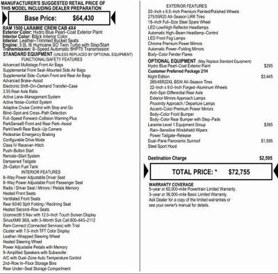 2026 RAM Ram 1500 RAM 1500 LARAMIE CREW CAB 4X4 5'7' BOX