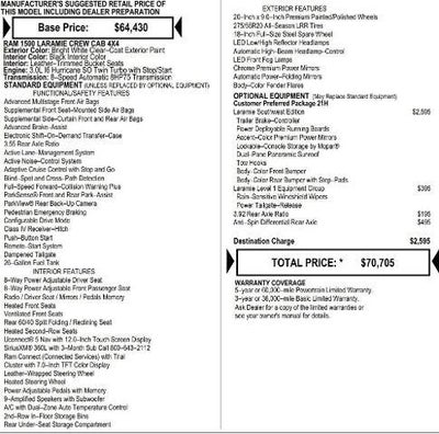 2026 RAM Ram 1500 RAM 1500 LARAMIE CREW CAB 4X4 5'7' BOX