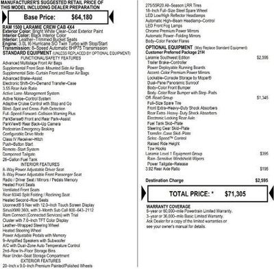 2026 RAM Ram 1500 RAM 1500 LARAMIE CREW CAB 4X4 5'7' BOX