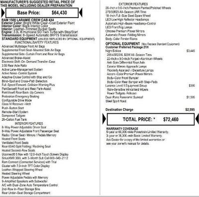 2026 RAM Ram 1500 RAM 1500 LARAMIE CREW CAB 4X4 5'7' BOX