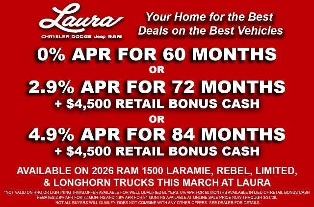 2026 RAM Ram 1500 RAM 1500 LARAMIE CREW CAB 4X4 5'7' BOX