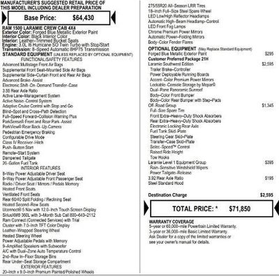 2026 RAM Ram 1500 RAM 1500 LARAMIE CREW CAB 4X4 5'7' BOX