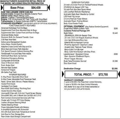 2026 RAM Ram 1500 RAM 1500 LARAMIE CREW CAB 4X4 5'7' BOX