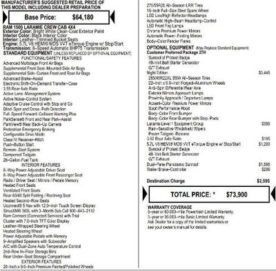 2026 RAM Ram 1500 RAM 1500 LARAMIE CREW CAB 4X4 5'7' BOX