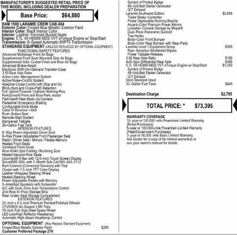 2026 RAM Ram 1500 RAM 1500 LARAMIE CREW CAB 4X4 5'7' BOX