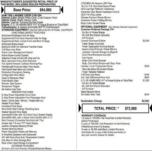 2026 RAM Ram 1500 RAM 1500 LARAMIE CREW CAB 4X4 5'7' BOX
