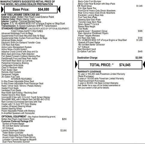 2026 RAM Ram 1500 RAM 1500 LARAMIE CREW CAB 4X4 5'7' BOX