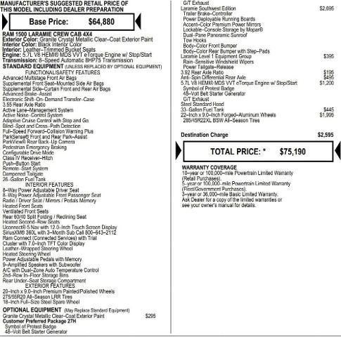 2026 RAM Ram 1500 RAM 1500 LARAMIE CREW CAB 4X4 5'7' BOX