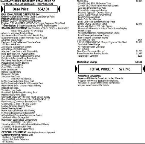 2026 RAM Ram 1500 RAM 1500 LARAMIE CREW CAB 4X4 5'7' BOX