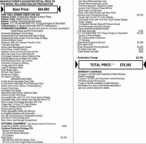2026 RAM Ram 1500 RAM 1500 LARAMIE CREW CAB 4X4 5'7' BOX