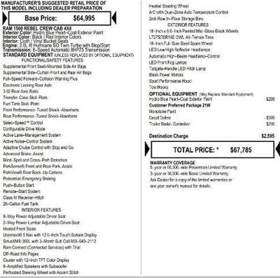 2026 RAM Ram 1500 RAM 1500 REBEL CREW CAB 4X4 5'7' BOX