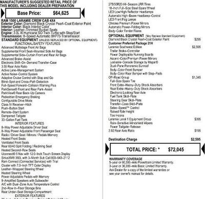 2026 RAM Ram 1500 RAM 1500 LARAMIE CREW CAB 4X4 6'4' BOX