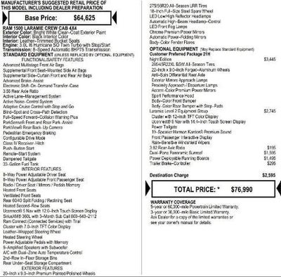 2026 RAM Ram 1500 RAM 1500 LARAMIE CREW CAB 4X4 6'4' BOX