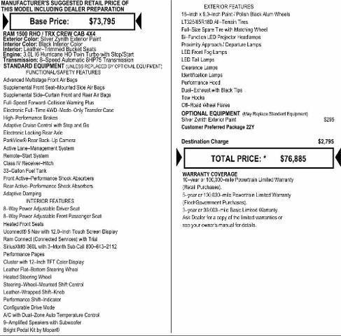 2026 RAM Ram 1500 RAM 1500 RHO CREW CAB 4X4 5'7' BOX