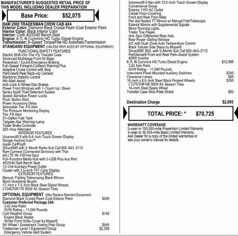 2026 RAM Ram 2500 RAM 2500 TRADESMAN CREW CAB 4X4 6'4' BOX