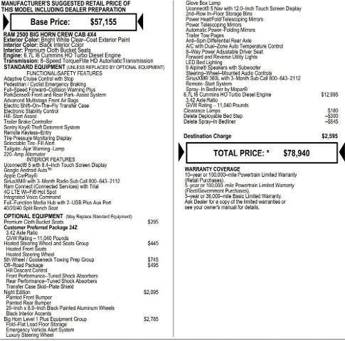 2026 RAM 2500 Big Horn 4x4 Crew Cab 6'4" Box