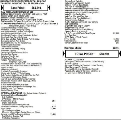 2026 RAM Ram 2500 RAM 2500 LARAMIE CREW CAB 4X4 6'4' BOX