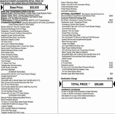 2026 RAM Ram 2500 RAM 2500 TRADESMAN CREW CAB 4X4 6'4' BOX