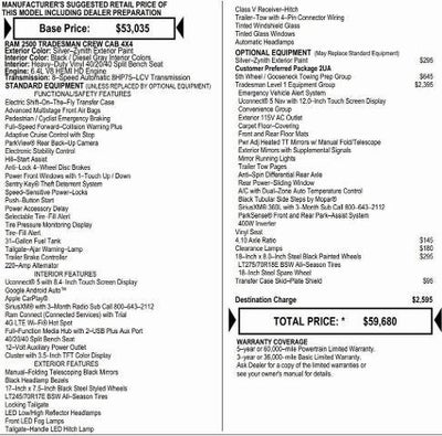 2026 RAM Ram 2500 RAM 2500 TRADESMAN CREW CAB 4X4 6'4' BOX